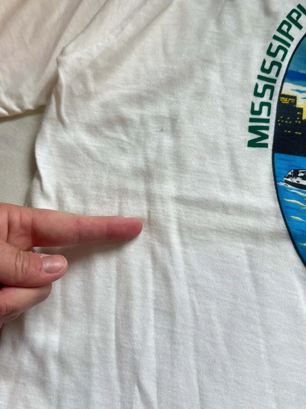 Vintage 1983-84 Mississippi Expedition Graphic T-Shirt Made USA Youth Large